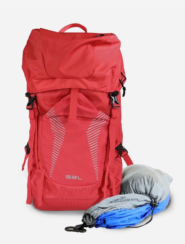 Hiking sekk og hengekøye